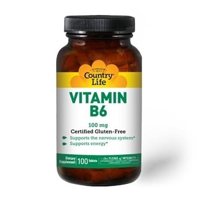 Вітамін В6 Country Life Vitamin B6 100 мг, 100 таблеток
