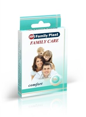 Набір пластирів медичних «FP Family Plast» бактерицидних Family Care, 20 штук