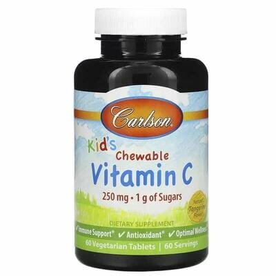 Вітамін С для дітей Carlson Labs Chewable Vitamin C цитрус, 250 мг, 60 таблеток