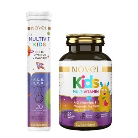 Набір Novel (Multivit Kids табл. шип. №20 + Kids Multivitamin табл. жувальні №60)