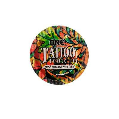 Презерватив ONE Tattoo Touch з текстурним малюнком синій, 1 штука