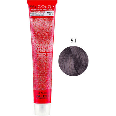 Крем-фарба для волосся Palco Professional Color № 5.1 світло-коричневий ясен, 100 мл