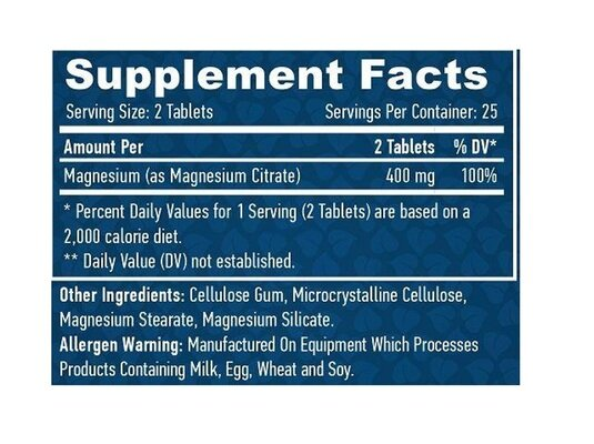Магнію цитрат Haya Labs Magnesium Citrate 200 мг таблетки №50