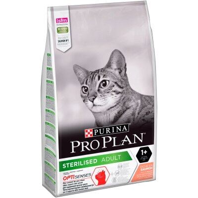 Корм сухий для котів Purina Pro Plan Sterilised з лососем, 10 кг