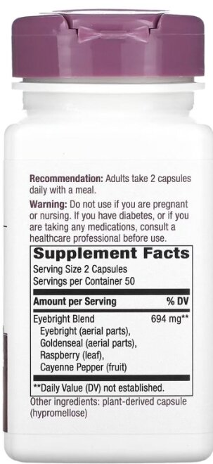 Очанка лікарська Nature's Way Eyebright Herbal Blend 694 мг, 100 веганських капсул