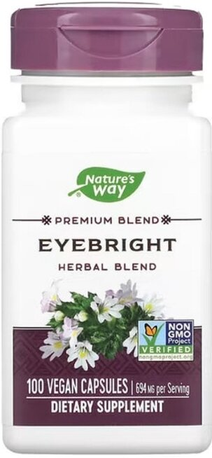 Очанка лікарська Nature's Way Eyebright Herbal Blend 694 мг, 100 веганських капсул