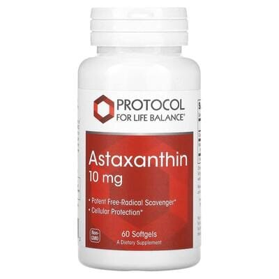 Астаксантин Protocol for Life Balance Astaxanthin 10 мг, 60 гелевих капсул