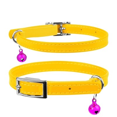 Нашийник для кошенят Collar 32488 WAUDOG Glamour з резинкою, ширина 9 мм довжина 22-30 см, жовтий