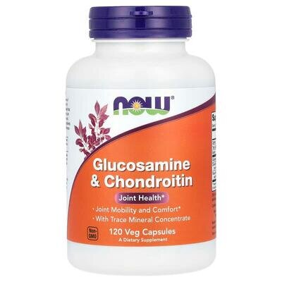 Глюкозамін та хондроїтин NOW Glucosamine & Chondroitin капсули №120
