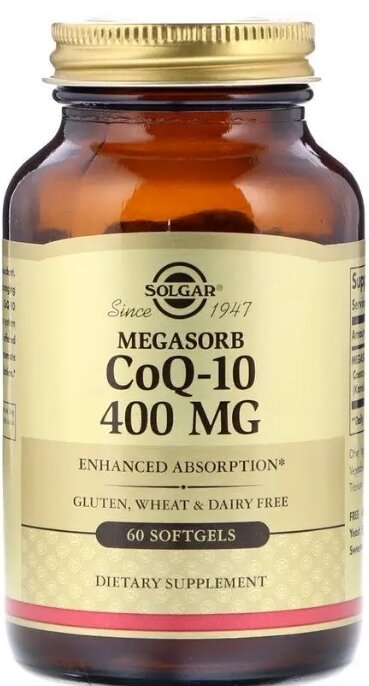 Коензим Q10 Solgar Megasorb CoQ-10 400 мг м'які капсули №60