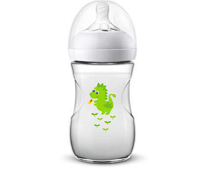 Пляшечка для годування Philips Avent SCF070/24 Natural 2.0 з декором Дракон, 260 мл