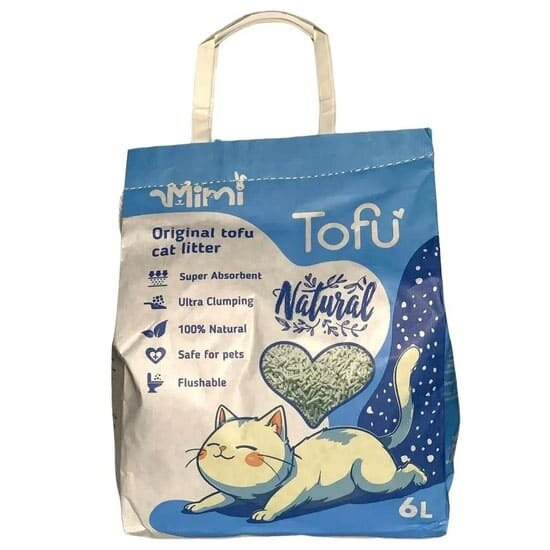 Наповнювач для котячого туалету Mimi Cat Tofu соєвий класичний, 6 л
