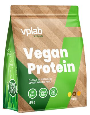 Протеїн VPLab Vegan Vanilla Protein ваніль, 500 г
