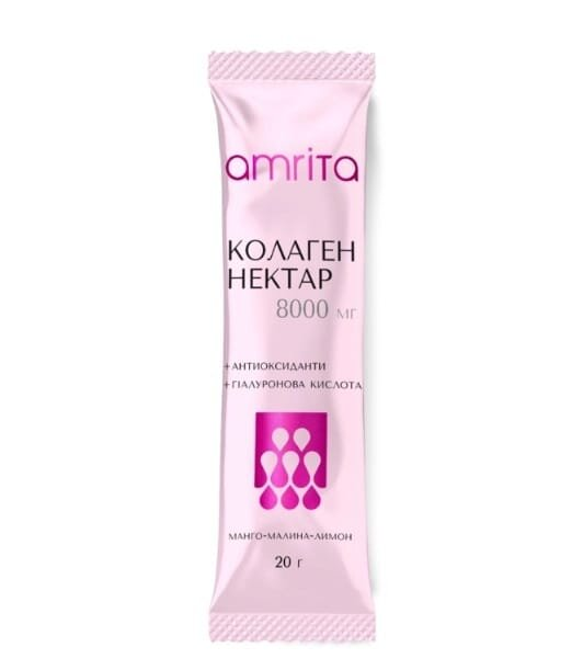 Колаген з гіалуроновою кислотою Amrita питний, 1 стік 20 г