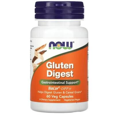Суміш ферментів NOW Gluten Digest для перетравлення глютену вег. капсули №60