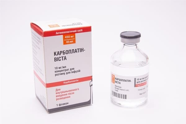 Карбоплатін-Віста концентрат для р-ну д/інф. 10 мг/мл (450 мг) по 45 мл №1 у флак.