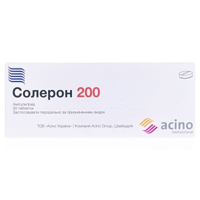 Солерон 200 таблетки по 200 мг №30 (10х3)