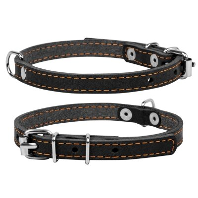 Нашийник Collar 01331 одинарний, чорний, 20 мм/32-40 см