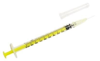 Шприц інсуліновий 1 мл U-100 Alexpharm 27G (0.4 x 13 мм) з голкою, 1 штука