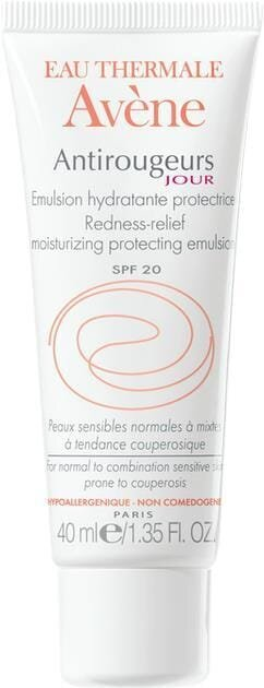 Емульсія для обличчя Avene Antirougeurs Jour SPF20 денна зволожуюча для нормальної та комбінованої шкіри схильної до куперозу, 40 мл