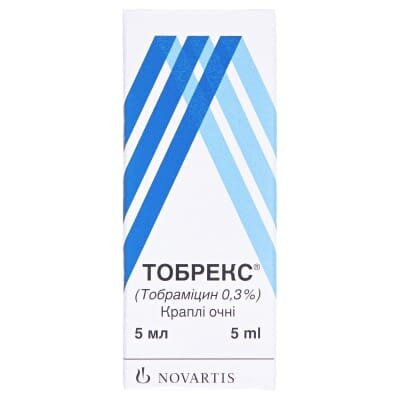 Тобрекс краплі оч. 0.3 % по 5 мл у флак.-крап. "дроп-тейнер®"