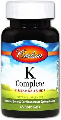 Вітамін К Carlson Labs K-Complete повна формула, 45 гелевих капсул