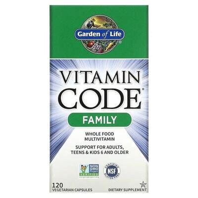 Мультивітаміни для всієї родини Garden of Life Vitamin Code Family, 120 вегетаріанських капсул