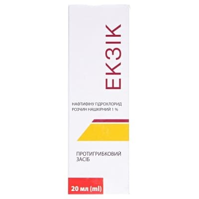 Екзік розчин н/ш по 1 % по 20 мл у флак.