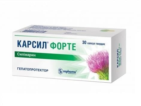 Карсил форте капсули тв. по 90 мг №30 (6х5)