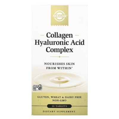 Колаген Гіалуронова кислота комплекс Solgar Collagen Hyaluronic Acid Complex таблетки №30