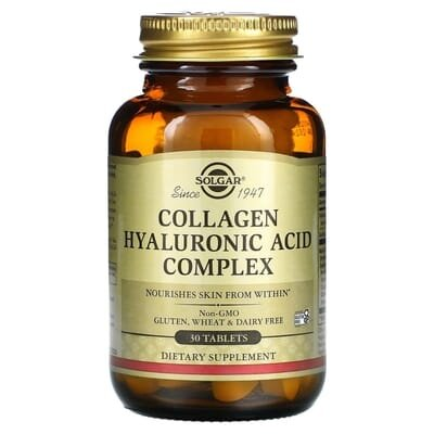 Колаген Гіалуронова кислота комплекс Solgar Collagen Hyaluronic Acid Complex таблетки №30