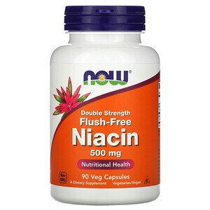 Ніацин NOW Flush-Free Niacin 500 мг вег. капсули №90