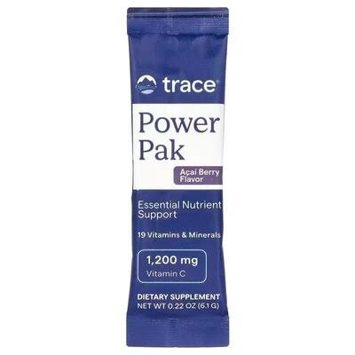 Електроліти Trace Minerals Electrolyte Stamina Power Pak зі смаком ягоди асаї, 30 пакетів
