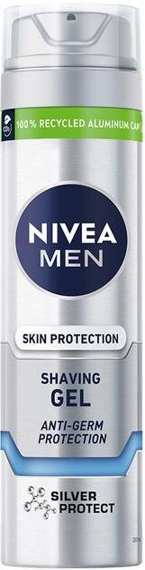 Гель для гоління Nivea Men Silver Protect Срібний захист (81358), 200 мл