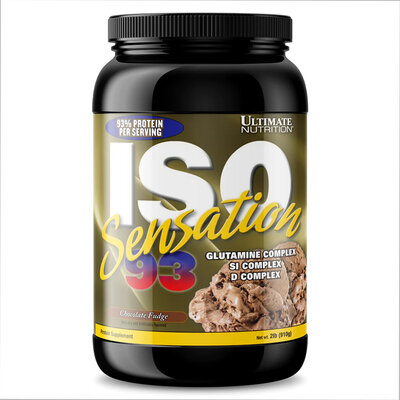 Ізолят сироваткового протеїну Ultimate Nutrition ISO Sensation 93, шоколадна помадка, 910 г