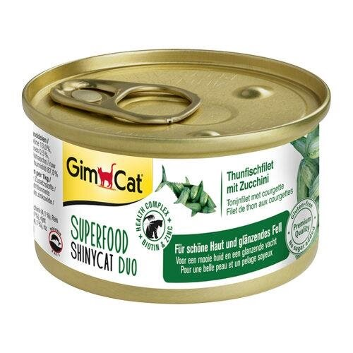 Корм вологий для кішок GimCat Shiny Cat Superfood з тунцем та цукіні, 70 г
