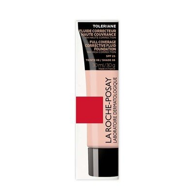 Тональний флюїд La Roche-Posay Toleriane коригуючий, високої покривної здатності для чутливої шкіри , SPF25, відтінок 8, 30 мл