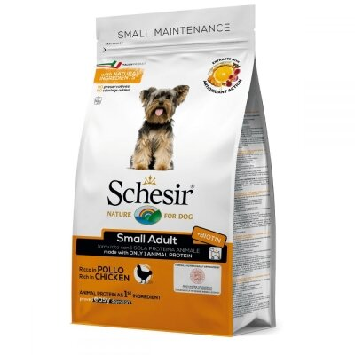 Корм сухий монопротеіновий Schesir Dog Small Adult Chicken для дорослих собак малих порід з куркою, 800 г