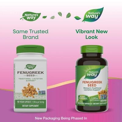 Пажитнику насіння Nature's Way Fenugreek Seed, 180 веганських капсул