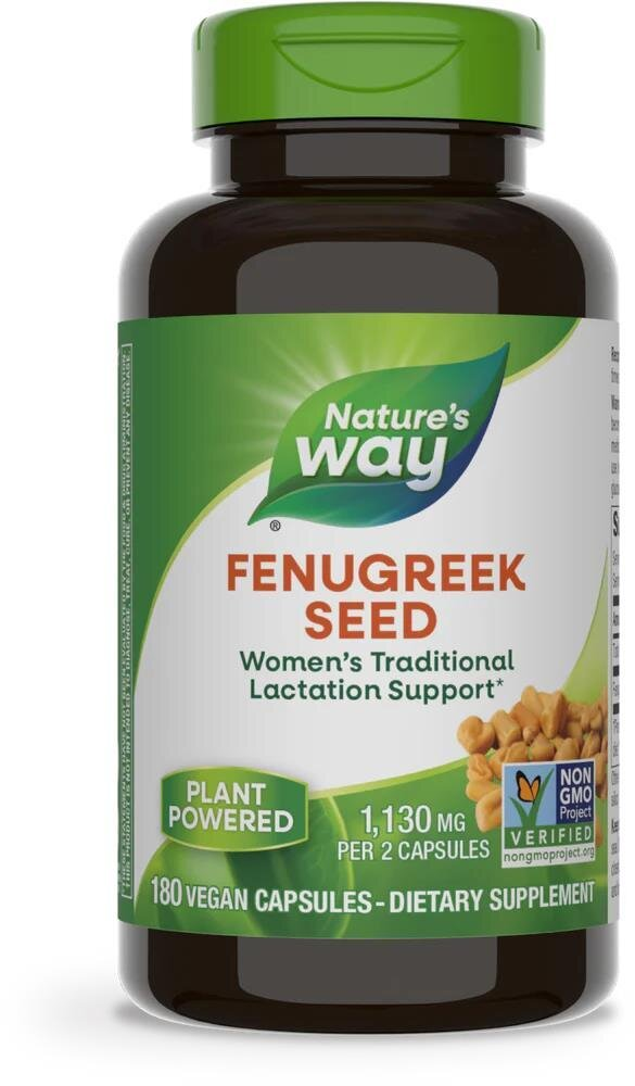 Пажитнику насіння Nature's Way Fenugreek Seed, 180 веганських капсул