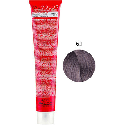 Крем-фарба для волосся Palco Professional Color № 6.1 блонд темний попелястий, 100 мл