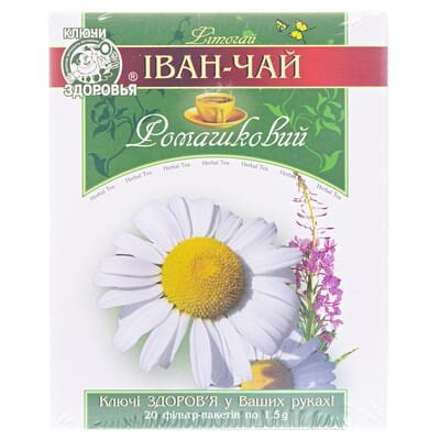 Фіточай Ключі Здоров'я Іван-чай ромашковий по 1,5 г №20 в філ.-пак.