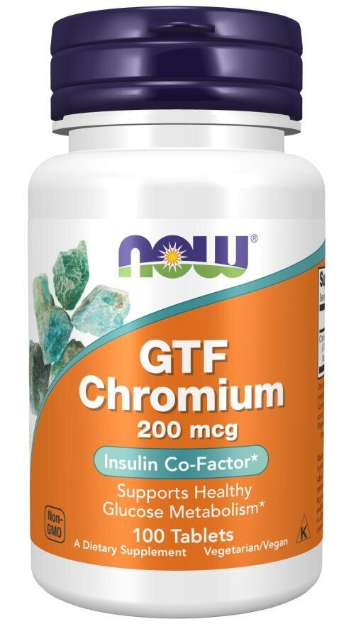 Хром NOW GTF Chromium 200 мкг таблетки №100