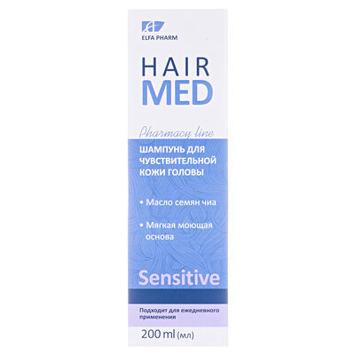 Шампунь Elfa Pharm Hair Med для чутливої шкіри голови, 200 мл