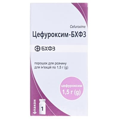 Цефуроксим-БХФЗ порошок для р-ну д/ін. по 1.5 г №1 у флак.
