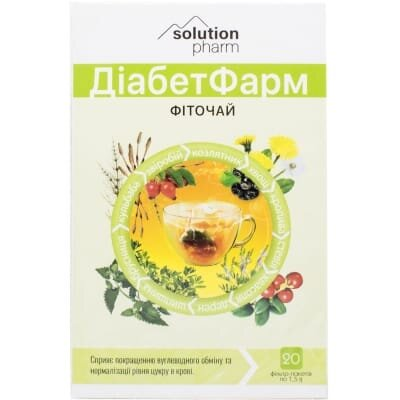 ДіабетФарм Solution Pharm фіточай по 1,5 г №20 у філ.-пак.