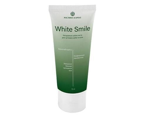 Зубна паста White Smile Рослина Карпат для чутливих зубів та ясен, 75 мл