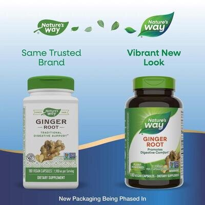 Імбиру корінь Nature's Way Ginger Root, 180 вегетаріанських капсул