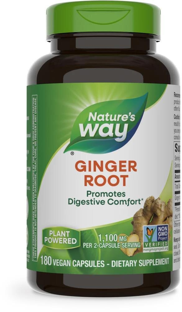 Імбиру корінь Nature's Way Ginger Root, 180 вегетаріанських капсул