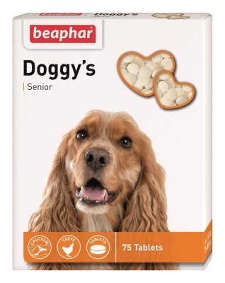 Ласощі для собак Beaphar Doggy's Senior віком від 7 років, 75 таблеток